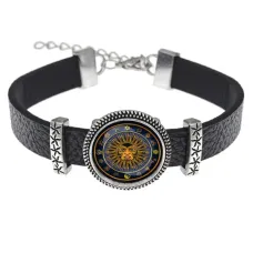 Кожаный браслет Солнце BSK2-0223