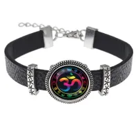 Кожаный браслет Ом BSK2-0255