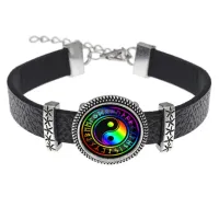 Кожаный браслет Инь-Ян BSK2-0267