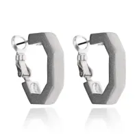 Серьги с матовым покрытием, цвет серебряный UD127