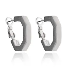 Серьги с матовым покрытием, цвет серебряный UD127