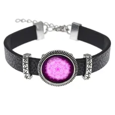Кожаный браслет Сахасрара чакра BSK2-0285