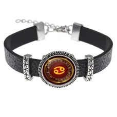 Кожаный браслет Знаки Зодиака - Рак BSK2-0303