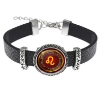 Кожаный браслет Знаки Зодиака - Лев BSK2-0304