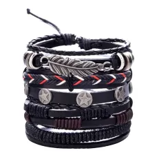 Набор из 5 плетеных браслетов BSN019