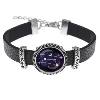 Кожаный браслет Знаки Зодиака - Лев BSK2-0316