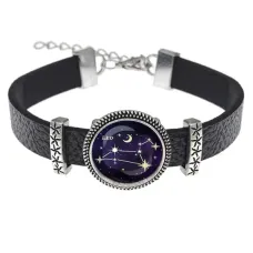 Кожаный браслет Знаки Зодиака - Лев BSK2-0316