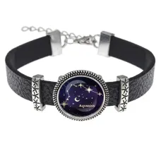 Кожаный браслет Знаки Зодиака - Водолей BSK2-0322