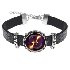 Кожаный браслет Знаки Зодиака - Рыбы BSK2-0335