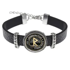 Кожаный браслет Руна Райдо BSK2-0345