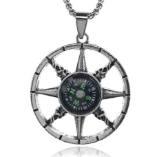 Амулет Компас на цепочке, d.3см AC098