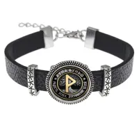Кожаный браслет Руна Вуньо BSK2-0353