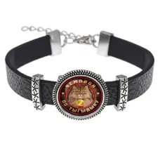 Кожаный браслет Чемпион по тыгыдыку BSK2-0369