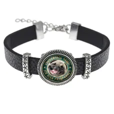 Кожаный браслет Улыбайтесь чаще BSK2-0373