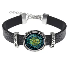 Кожаный браслет Клевер удачи BSK2-A010