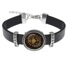 Кожаный браслет Месяц и Солнце BSK2-A019