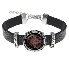 Кожаный браслет Кельтский крест BSK2-A026