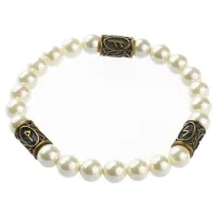 Рунический браслет Богатство на всех уровнях бытия, майорка, 8мм BSRPL-025