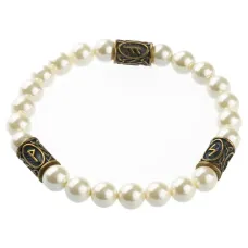 Рунический браслет Богатство на всех уровнях бытия, майорка, 8мм BSRPL-025