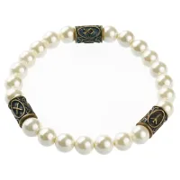 Рунический браслет Примирение, успокоение, согласие, майорка, 8мм BSRPL-028