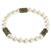 Рунический браслет Руны Дороги (защита в пути), майорка, 8мм BSRPL-029