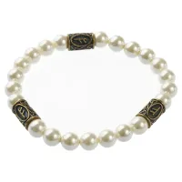 Рунический браслет Материальное благополучие, майорка, 8мм BSRPL-034