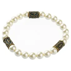 Рунический браслет Защитный барьер, майорка, 8мм BSRPL-036