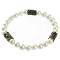 Рунический браслет Солнечный щит, майорка, 8мм BSRPL-045