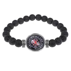Браслет из лавы 8мм Амулет от любых бед BSL-0002