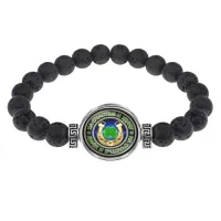 Браслет из лавы 8 мм На счастье и удачу BSL-0011
