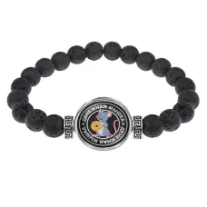 Браслет из лавы 8 мм Денежная мышка BSL-0013