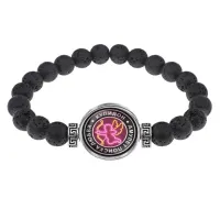 Браслет из лавы 8 мм Амулет поиска любви BSL-0021