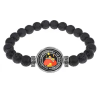 Браслет из лавы 8 мм Бездонный кошелек BSL-0022