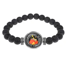 Браслет из лавы 8 мм Бездонный кошелек BSL-0022