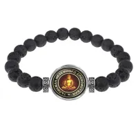 Браслет из лавы 8 мм Будда BSL-0023