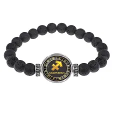 Браслет из лавы 8 мм Знаки Зодиака - Стрелец BSL-0032