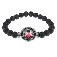 Браслет из лавы 8 мм На любовь и семейное счастье BSL-0037