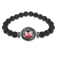 Браслет из лавы 8 мм На любовь и семейное счастье BSL-0037