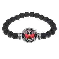 Браслет из лавы 8 мм Защита любви BSL-0038