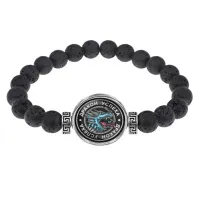 Браслет из лавы 8 мм Дракон успеха BSL-0039