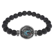 Браслет из лавы 8 мм Дракон успеха BSL-0039