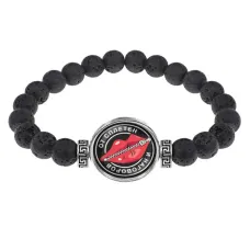 Браслет из лавы 8 мм От сплетен и наговоров BSL-0040