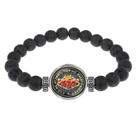 Браслет из лавы 8 мм Кто не играет, тот не выигрывает BSL-0042