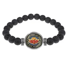 Браслет из лавы 8 мм Кто не играет, тот не выигрывает BSL-0042