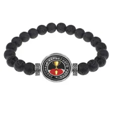 Браслет из лавы 8 мм Талисман карьерного роста BSL-0056