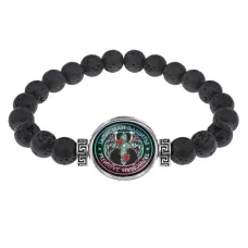 Браслет из лавы 8 мм Талисман высшей защиты BSL-0065