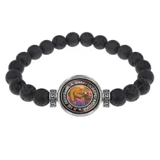 Браслет из лавы 8 мм Энергосберегающий BSL-0074