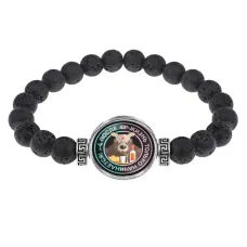 Браслет из лавы 8 мм Жизнь после 40 градусов BSL-0075