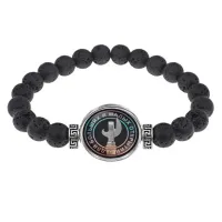 Браслет из лавы 8 мм Для больших и малых открытий BSL-0077