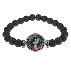 Браслет из лавы 8 мм Для больших и малых открытий BSL-0077